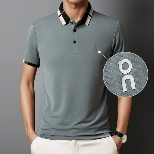 Solid Short Sleeve Polo Shirt