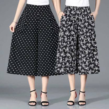 Pleated Wide Leg Culottes