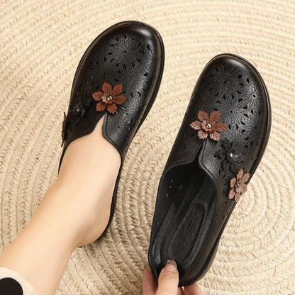 Floral Slides Half Loafers Shoes