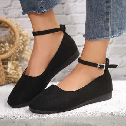 Shallow Mouth Daily Shoes Ankle Buckle Strap