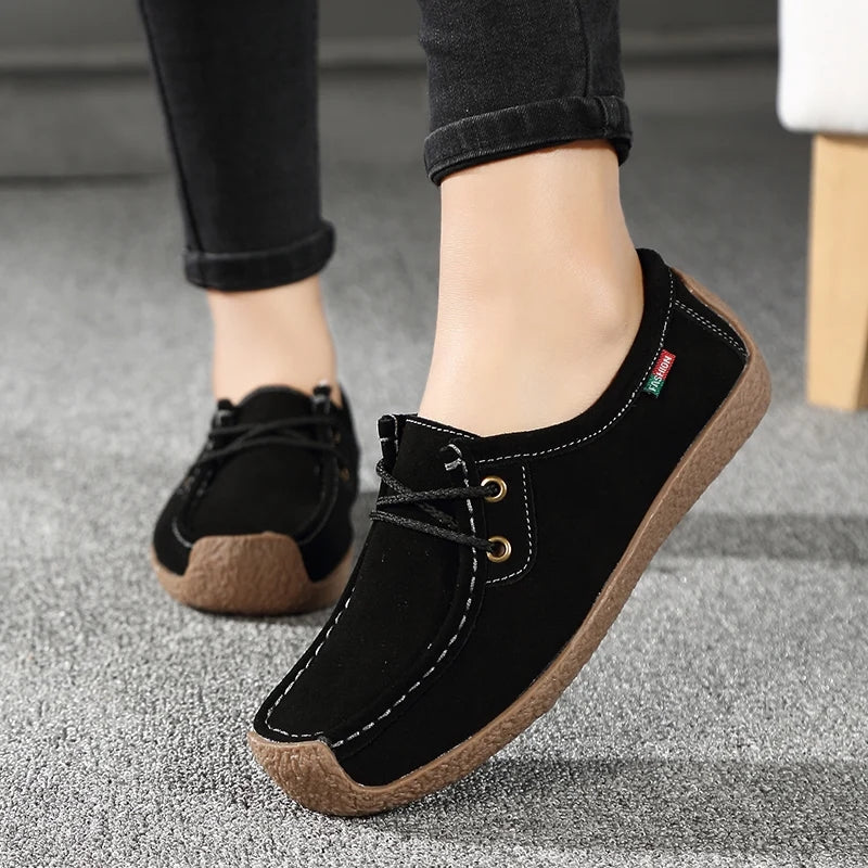 Flat Lace-Up Casual Shoes