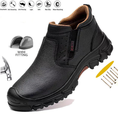 Safety Slip-On Steel Toe Cap Boots