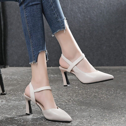 Pointed Toe Thick Heel High Heels