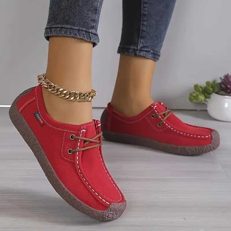 Flat Lace-Up Casual Shoes