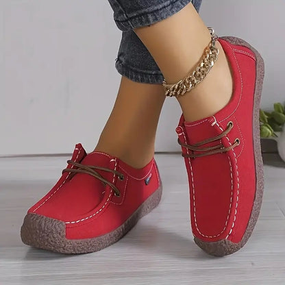 Flat Lace-Up Casual Shoes