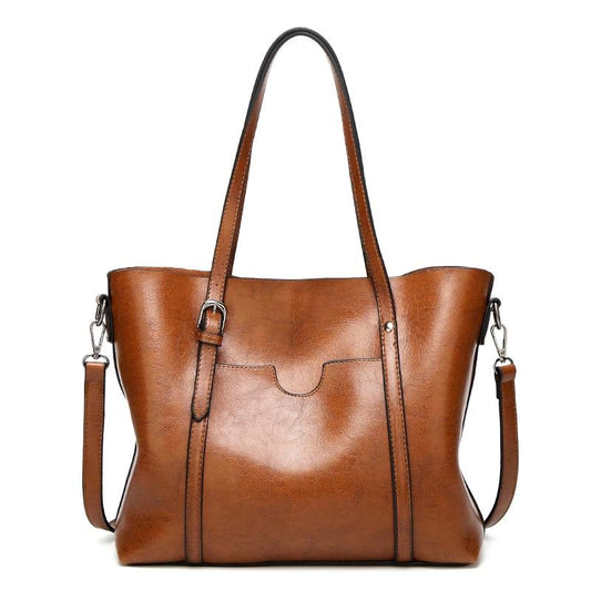 New London Fashion Style Large Capacity Leather Handbag