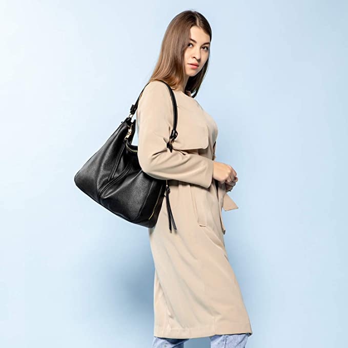 Hobo Vegan Leather Bags for Women【Black/Brown/Grey Color】