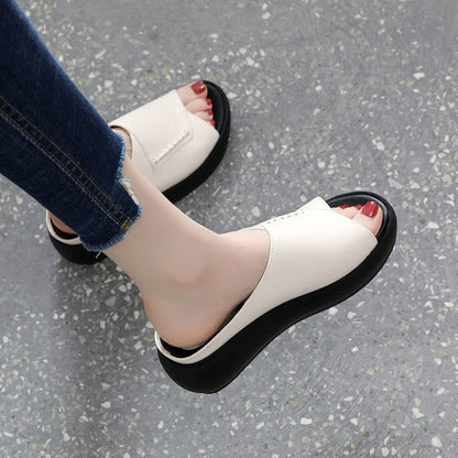 [Buy 1 Get 1 Free] Thick-Bottomed Muffin Drag Sandals