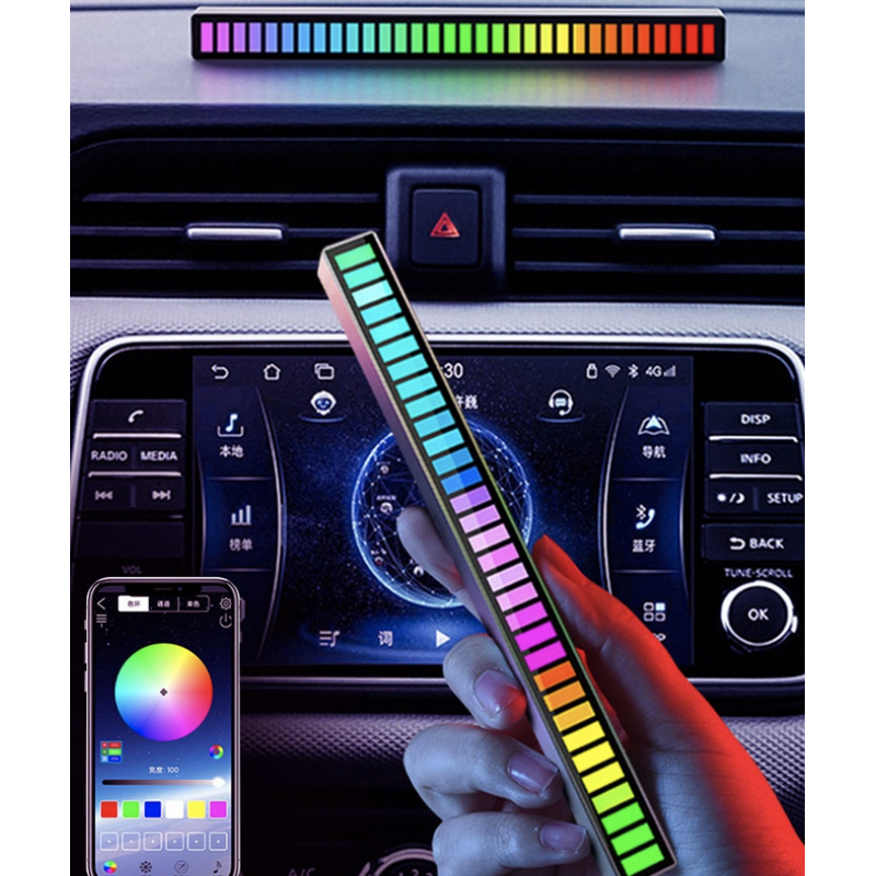 RGB Voice-Activated Synchronous Rhythm Colorful Light